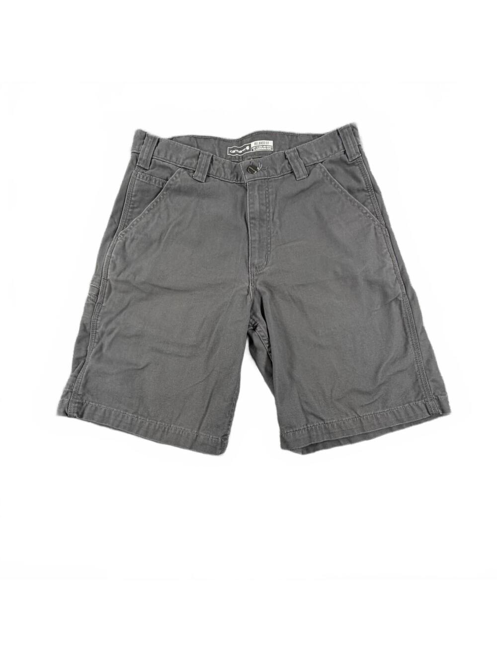 Carhartt Men's Rugged Flex Relaxed Fit Canvas Work Gray Shorts Size 32